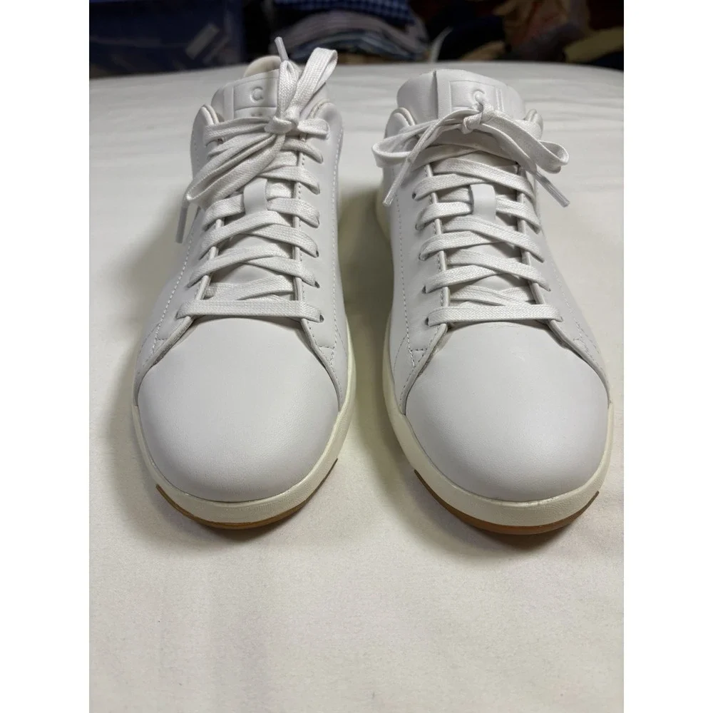 Cole Haan GrandPro Tennis Mens Size 8 M White Leather Sneakers Shoes C22584 NIB